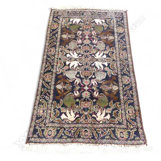 HAND KNOTTED ALL WOOL PERSIAN BIRD OF PARADISE RUG 1830x990mm