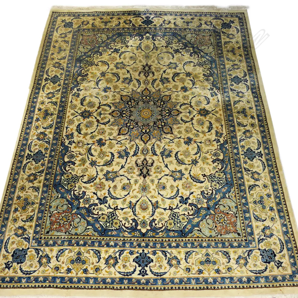 LARGE HAND KNOTTED PERSIAN CARPET 2550 x 3550mm  (some stains and discolouration). Image 1++