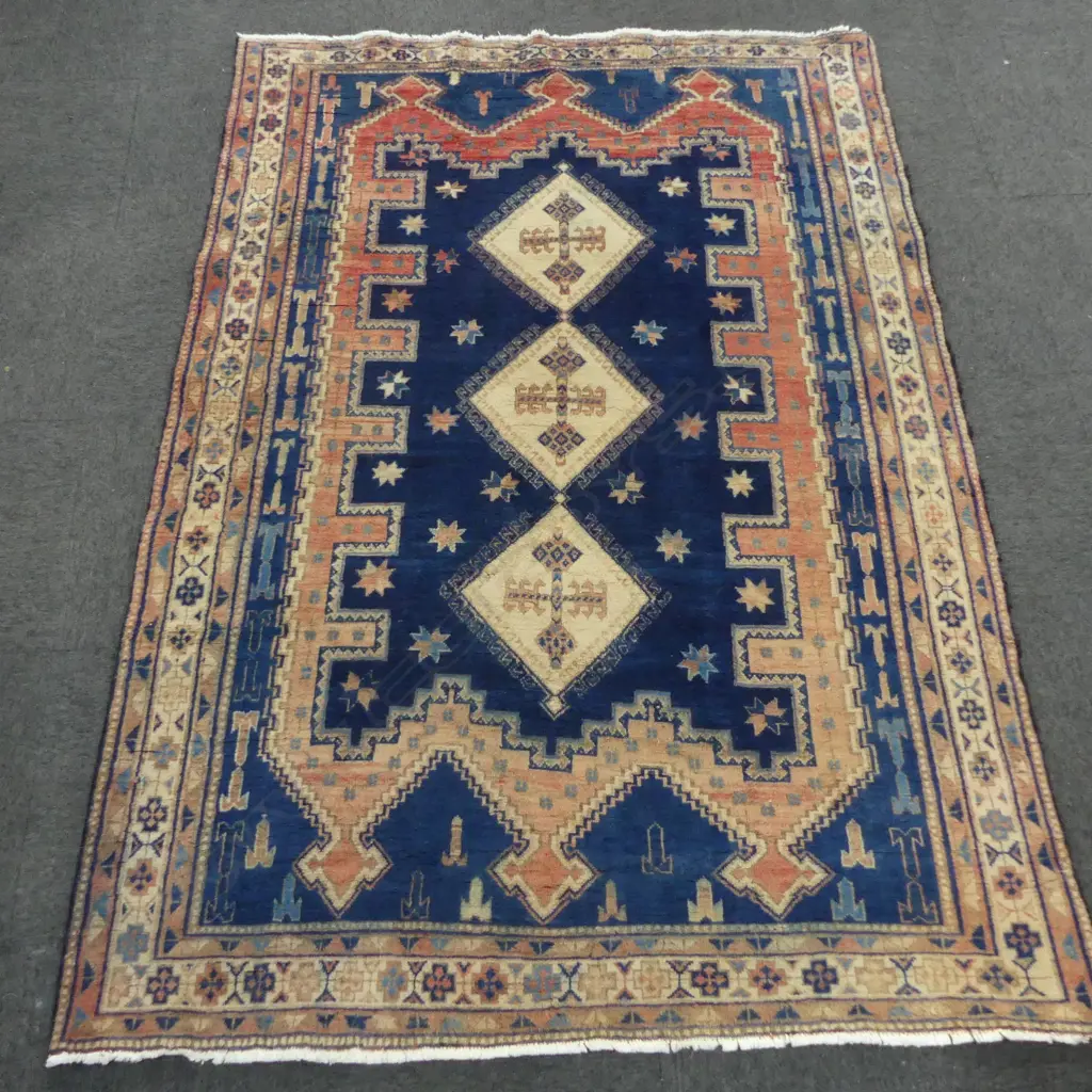 HAND KNOTTED WOOL PILE AFSHAR RUG fading 2300x1620mm Image 1++