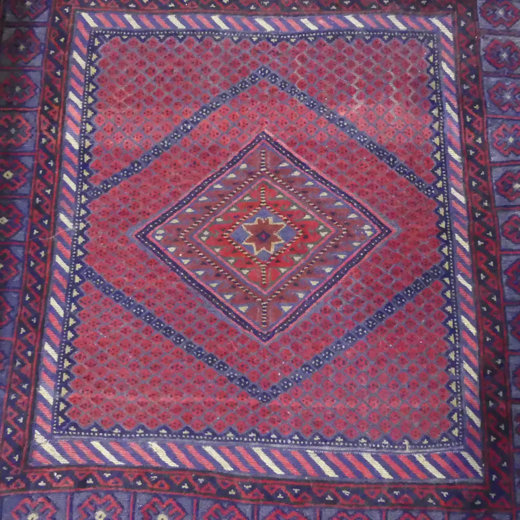 HAND KNOTTED ALL WOOL RUG 1400x1200mm Image 1++