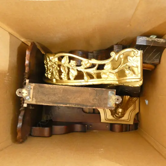 ASST. DECORATIVE WALL BRACKETS gilt putti etc