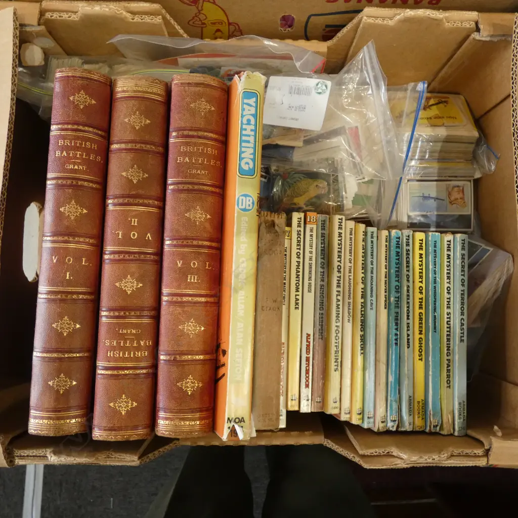 ASST. BOOKS; HITCHCOCK MYSTERIES ETC, COLLECTORS CARDS, COINS ETC Image 1++