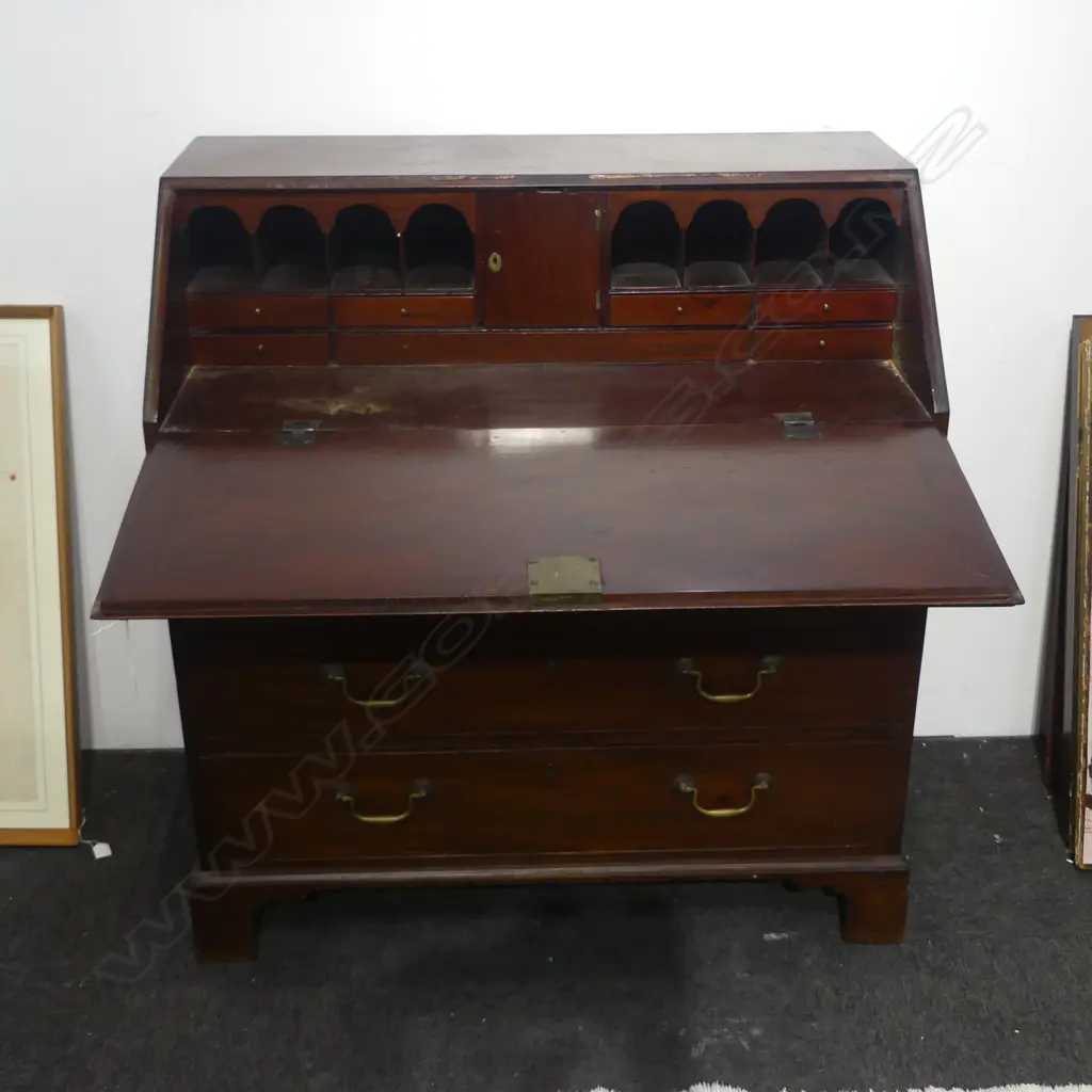 ANTIQUE MAHOGANY DROP FRONT BUREAU 1030x560x1080mm  Image 1++