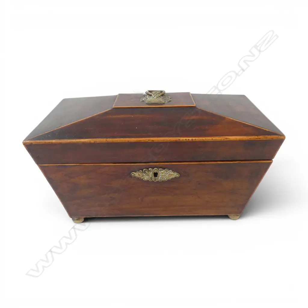 ANTIQUE TEA CADDY W.285mm foot missing Image 1++