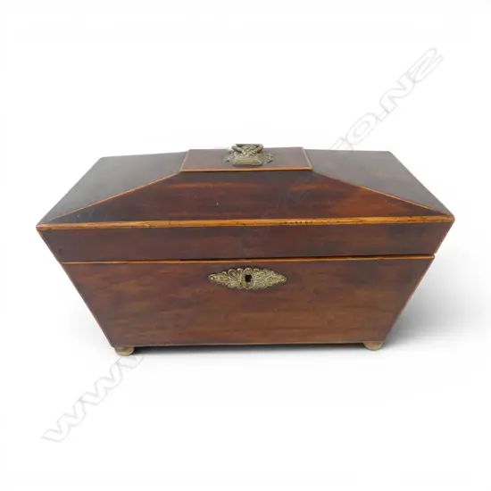 ANTIQUE TEA CADDY W.285mm foot missing