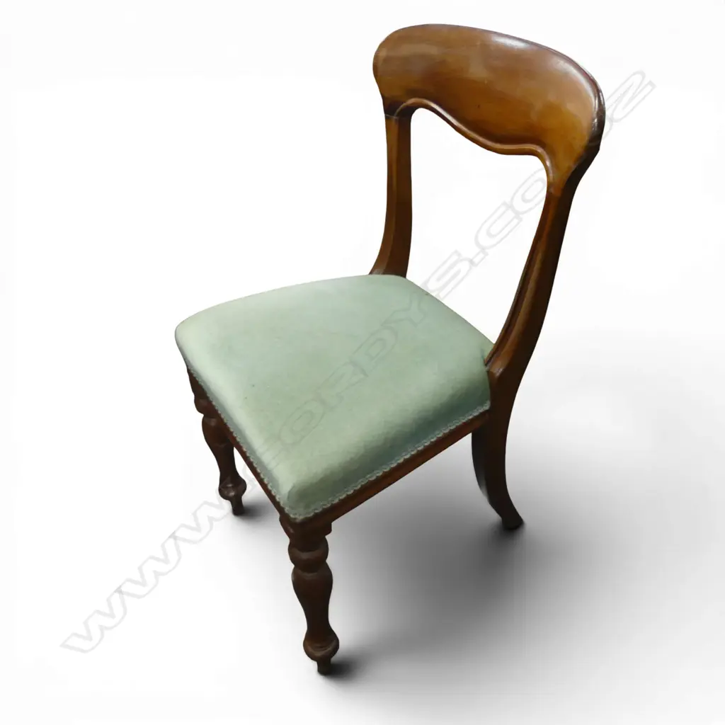 VICTORIAN WALNUT LOO TABLE L.1440 H.740mm + 4 VICTORIAN CHAIRS Image 1++