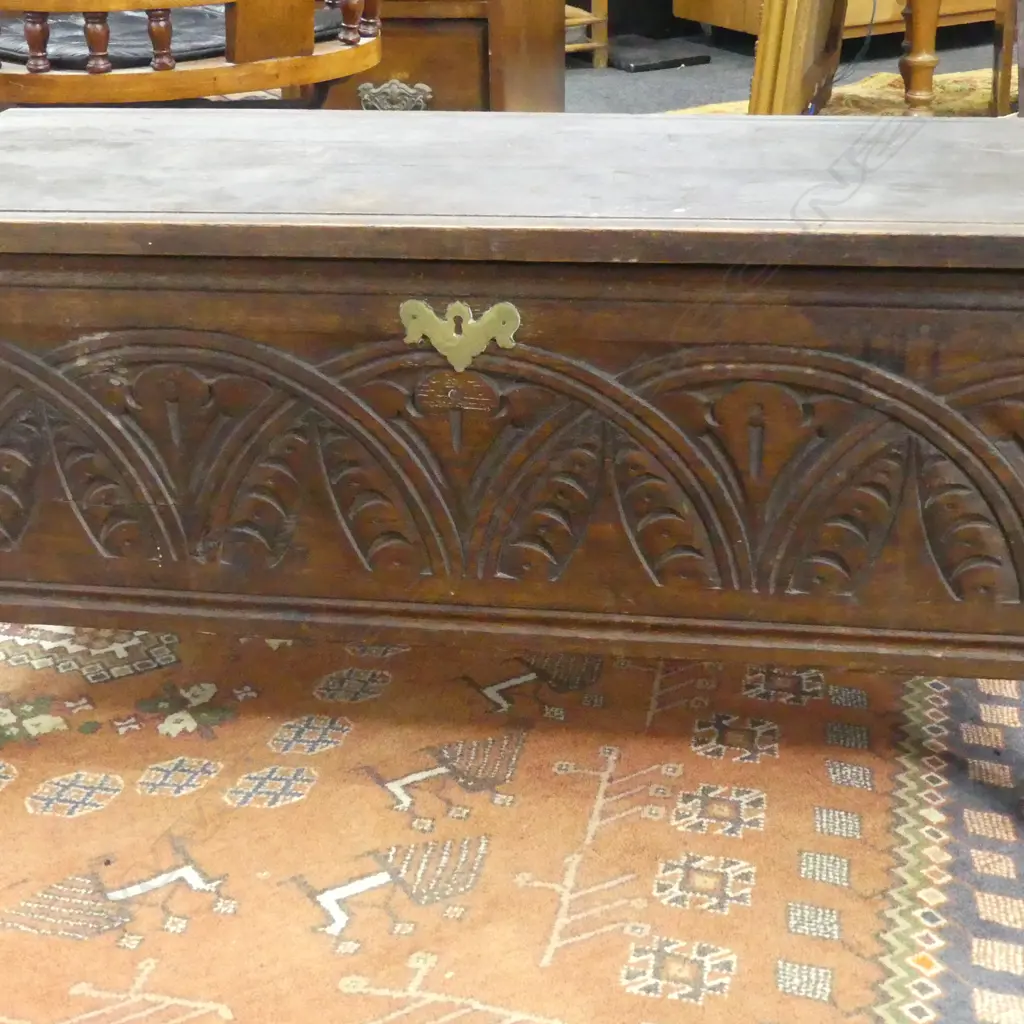 ANTIQUE COFFER 890x365x420mm - BORER Image 1++
