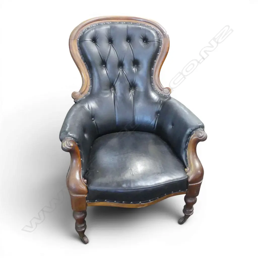 VICTORIAN GRAND FATHER CHAIR  Image 1++