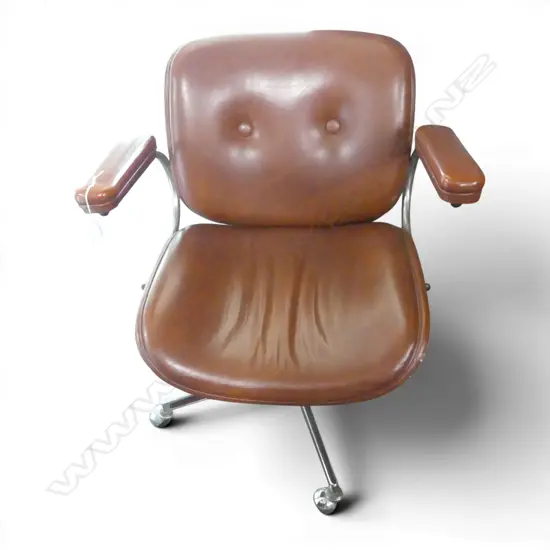 MID-CENTURY STYLE SWIVEL OFFICE CHAIR