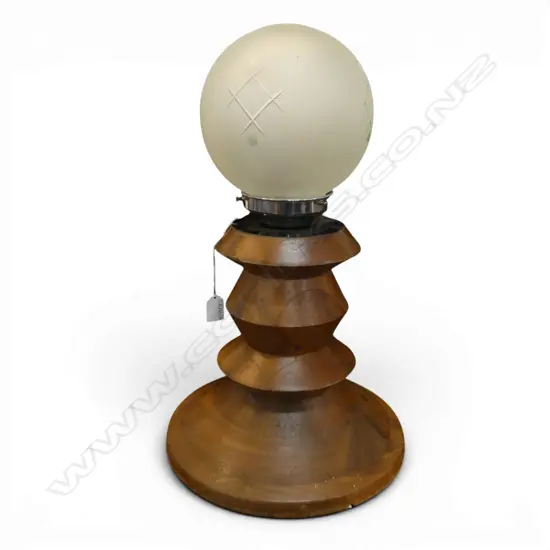 DECO LAMP, THICK WOODEN BASE H.530mm