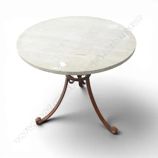 OUTDOOR TABLE, MARBLE TOP H.710mm, 710mm dia