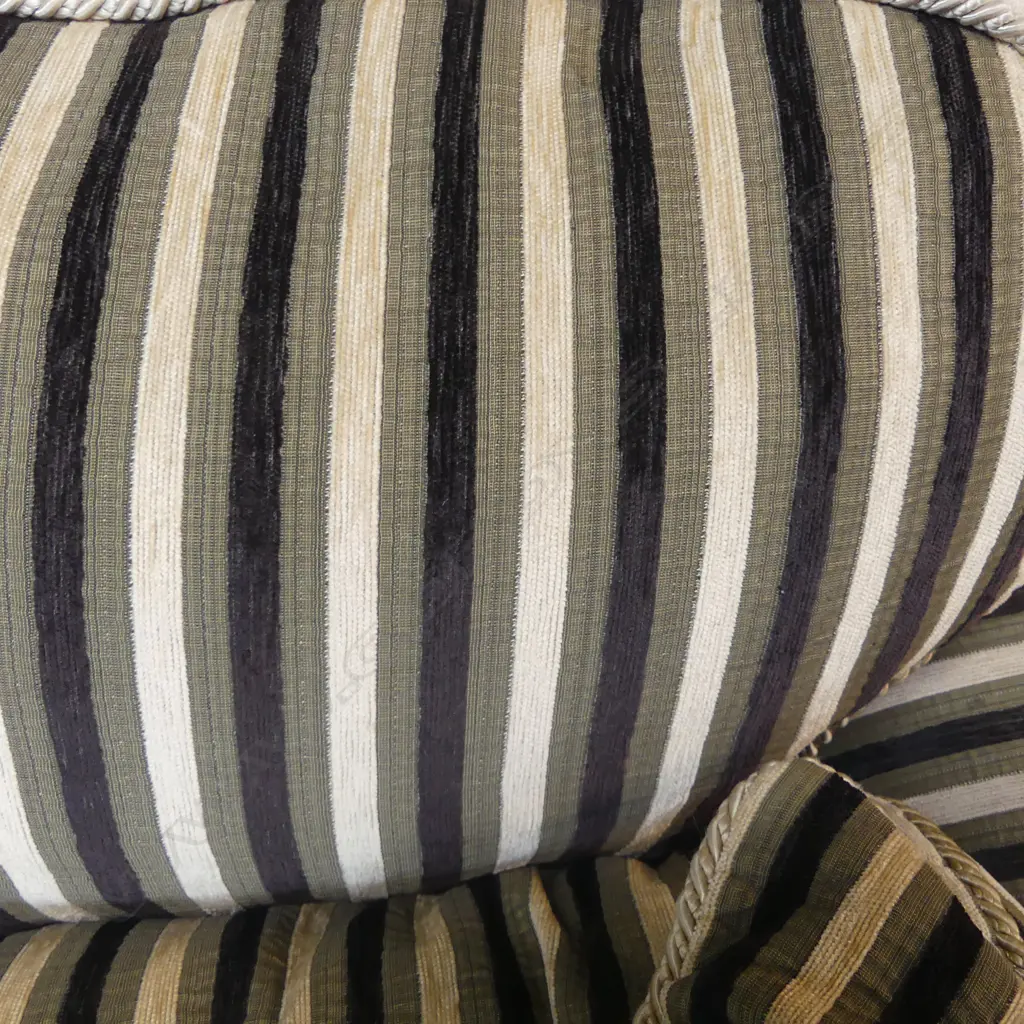 PR ARMCHAIRS, STRIPED VELVET UPHOLSTERY Image 1++