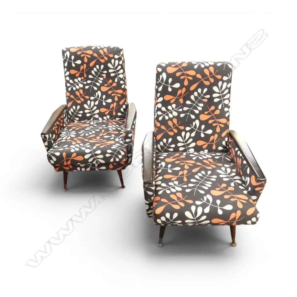 PR MID-CENTURY RE-UPHOLSTERED MORGAN FURNITURE CHAIRS Image 1++