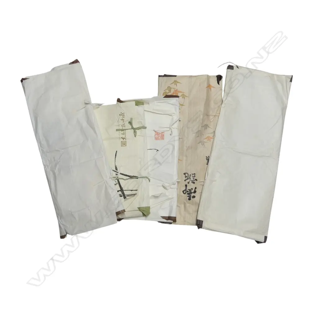 5 VARIOUS VINTAGE JAPANESE FINE KIMONO ONE SNAKE SKIN PAT ONE WITH EMBROIDERED  PUPPY Image 1++