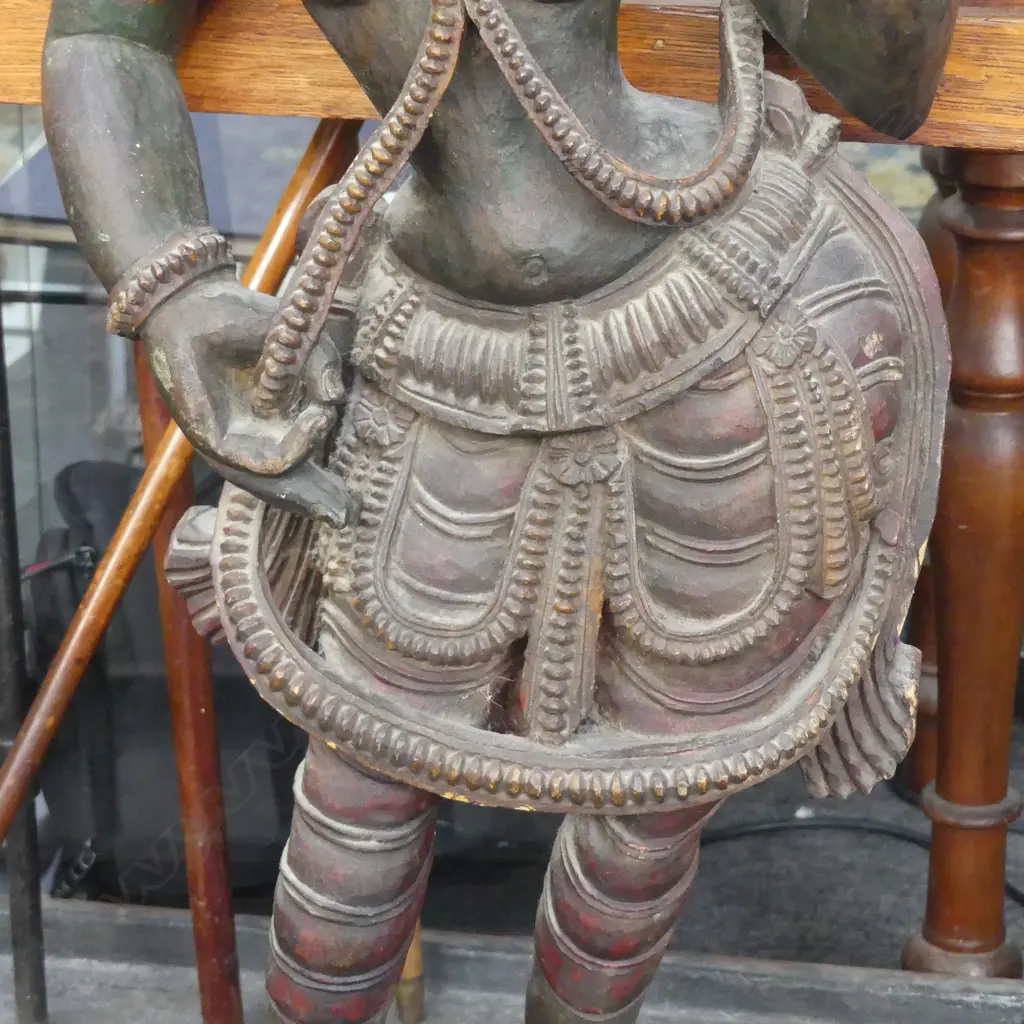CARVED WOODEN BALINESE DANCER H.980mm Image 1++