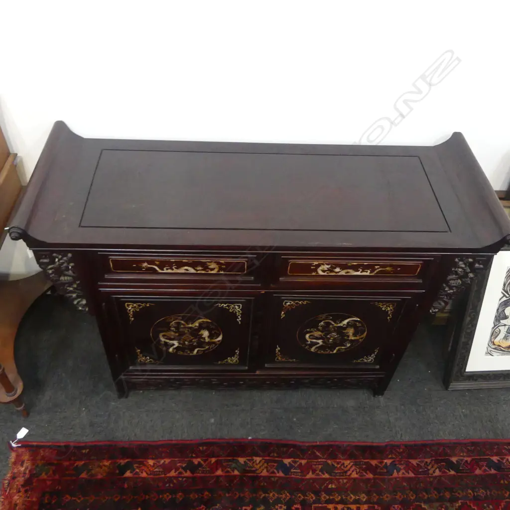 CHINESE ALTAR TABLE WITH MOTHER OF PEARL INLAY, 1260 x 500 x 870mm Image 1++