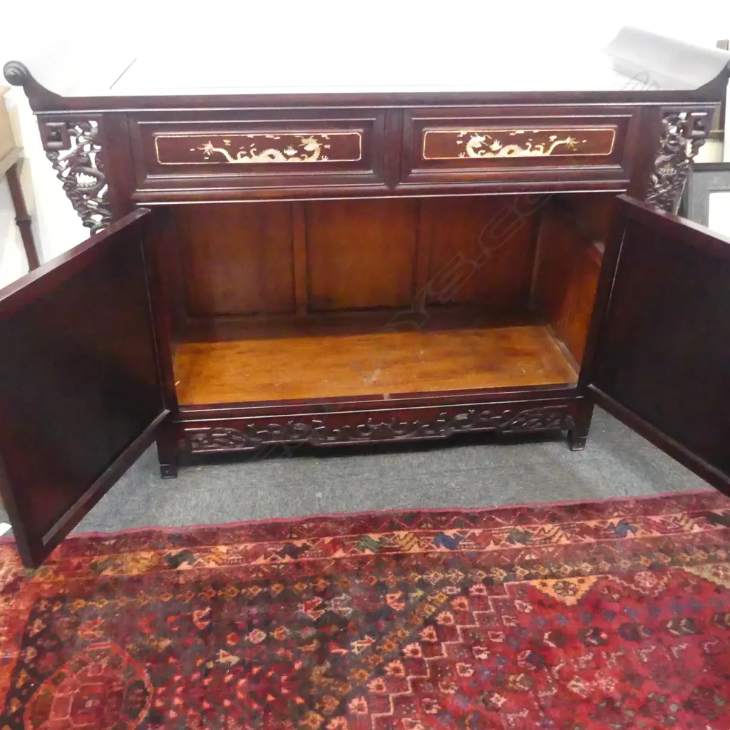 CHINESE ALTAR TABLE WITH MOTHER OF PEARL INLAY, 1260 x 500 x 870mm Image 1++