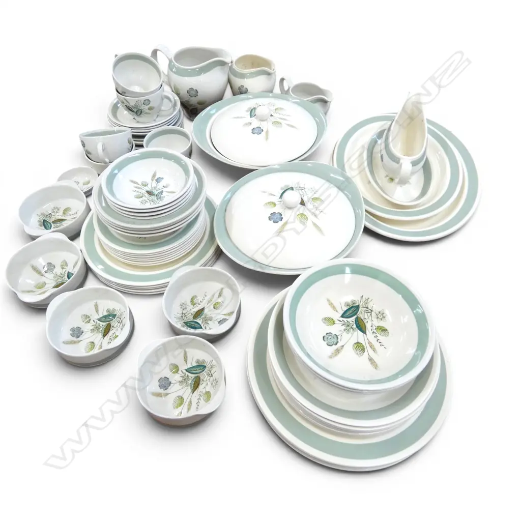 WOODS WARE 'CLOVELLY' PATTERN DINNER SERVICE  Image 1++