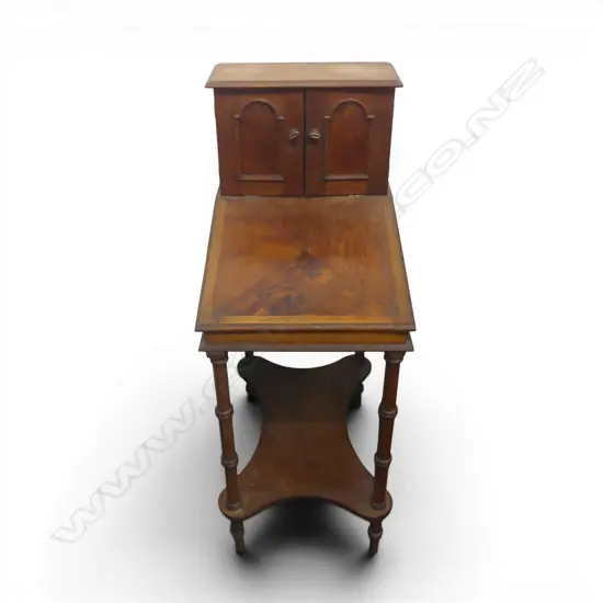ANTIQUE NATIVE TIMER LADIES WRITING DESK, BORER