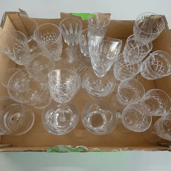 26 ASSTD. CUT CRYSTAL GLASSES 
