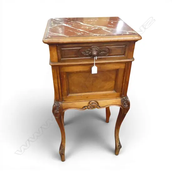 FRENCH MARBLE TOP NIGHT STAND H.850mm