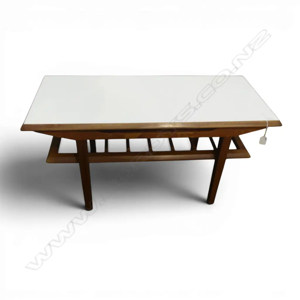 MID-CENTURY DON LORONG COFFEE TABLE label to base 880x410x430mm Image 1++