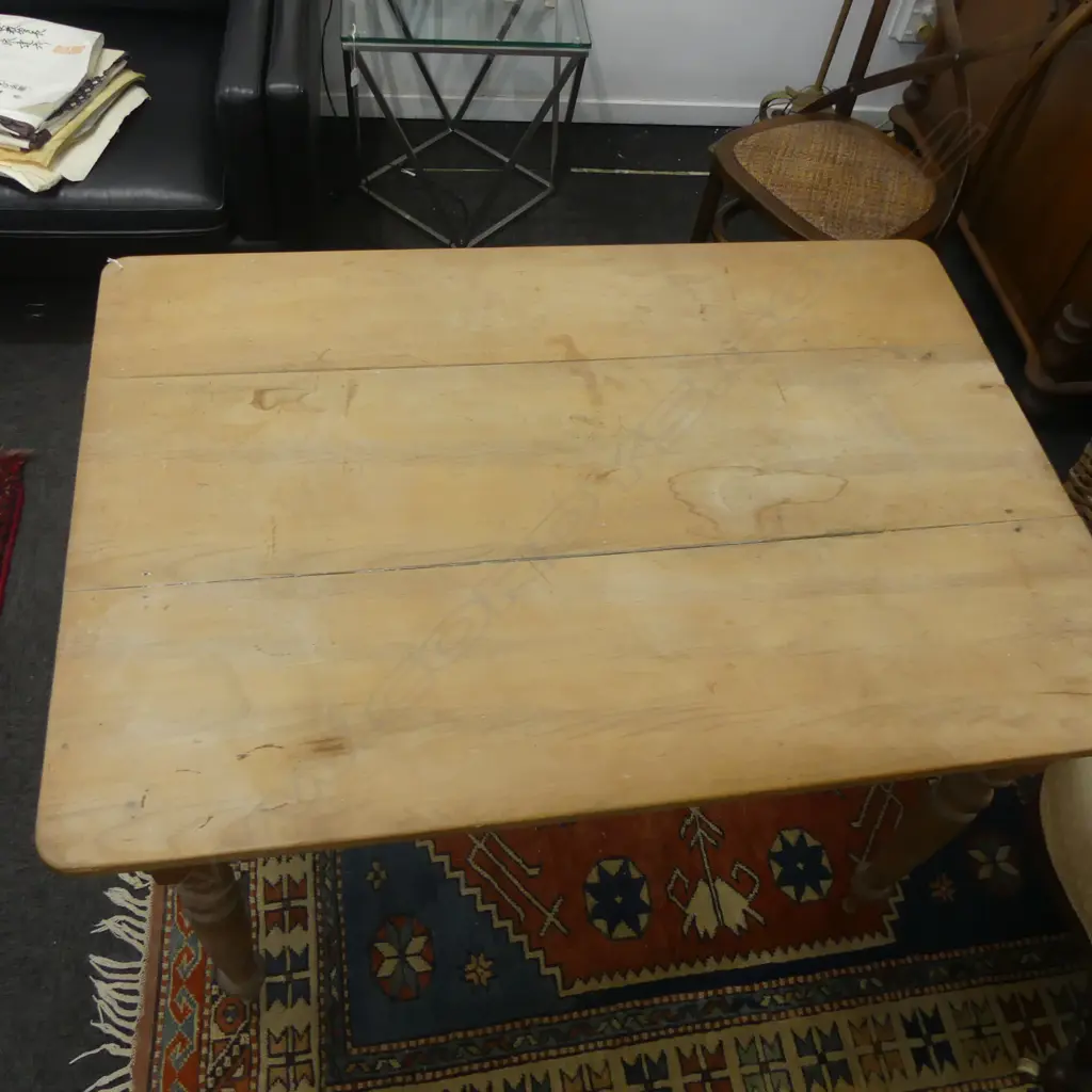 ANTIQUE PLANK TOP KITCHEN TABLE 1140x800x750mm Image 1++