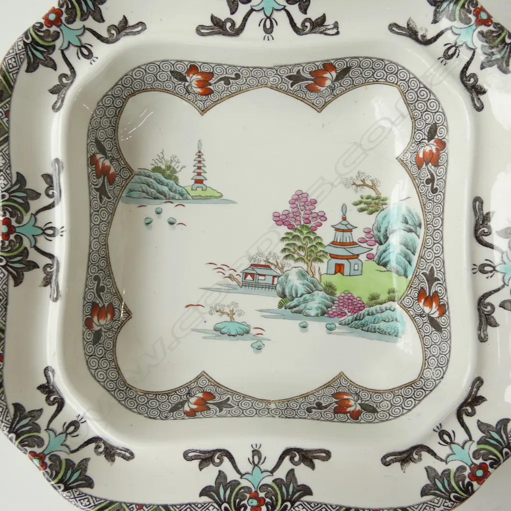 2 TUREENS; 1 SPODE LANDSCAPE PATTERN W.240mm Image 1++