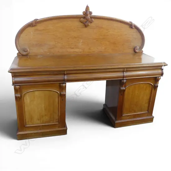 VICTORIAN MAHOGANY TWIN PEDESTAL SIDEBOARD 