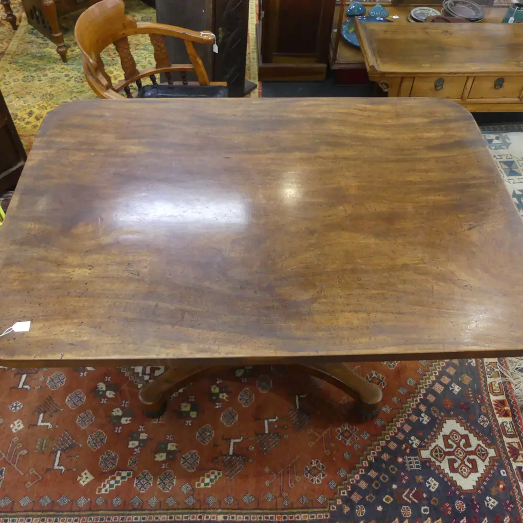 ANTIQUE PEDESTAL TABLE 1370x960x690mm Image 1++