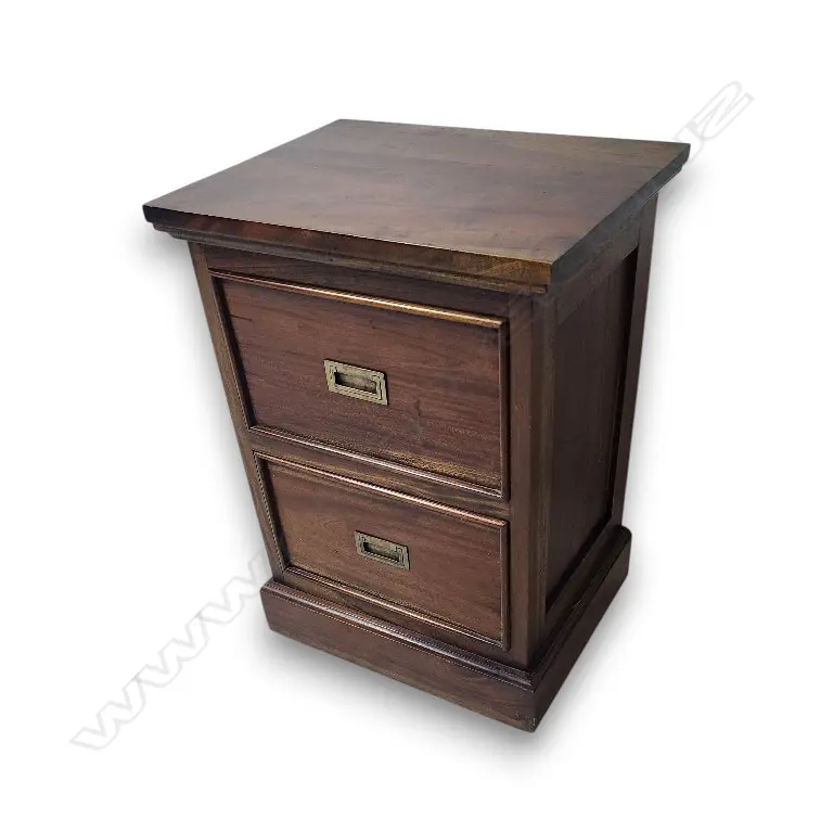 TWO DRAWER BEDSIDE TABLE 700 H x 500 x 400 mm Image 1++