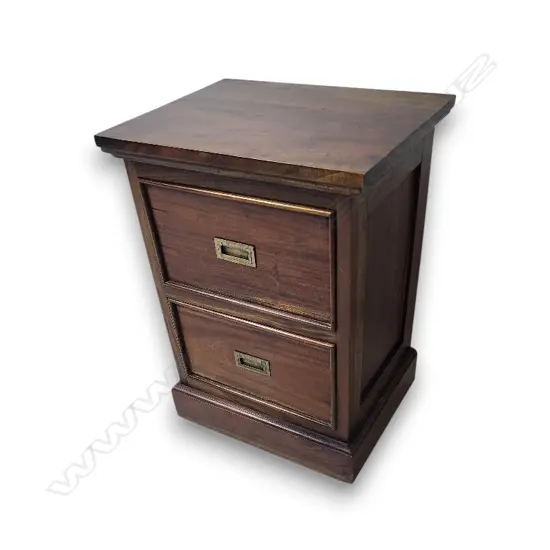 TWO DRAWER BEDSIDE TABLE 700 H x 500 x 400 mm