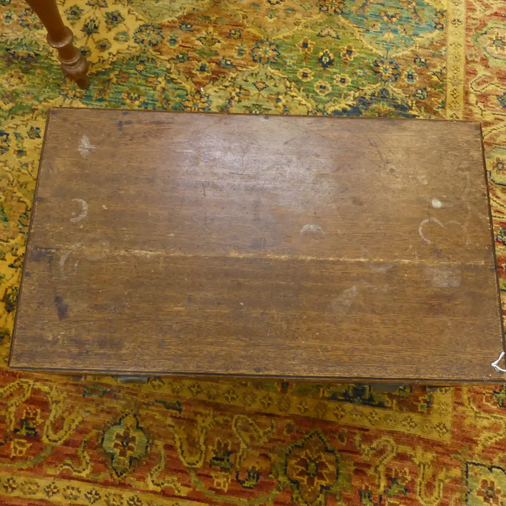 LOW MAHOGANY TABLE w. 2 DRAWERS 750x440x320mm Image 1++