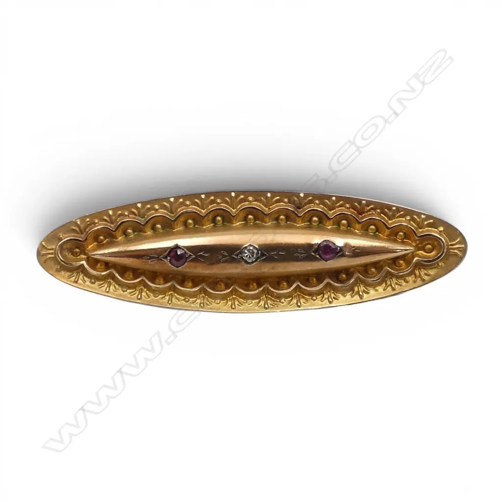 9CT BROOCH W.40mm 2.5gms Image 1++