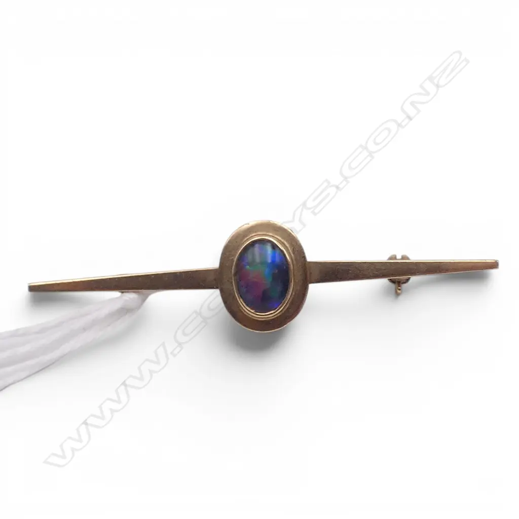 9ct GOLD & OPAL BROOCH 3.11gms Image 1++