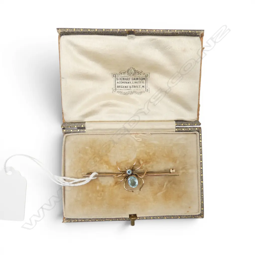 9ct SPIDER BAR BROOCH W.60mm 3.9gms Image 1++