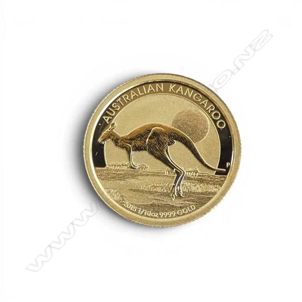 AUSTRALIAN 15 DOLLAR GOLD KANGAROO PROOF COIN 99.99% pure. 1/10oz. 3.11gms Image 1++