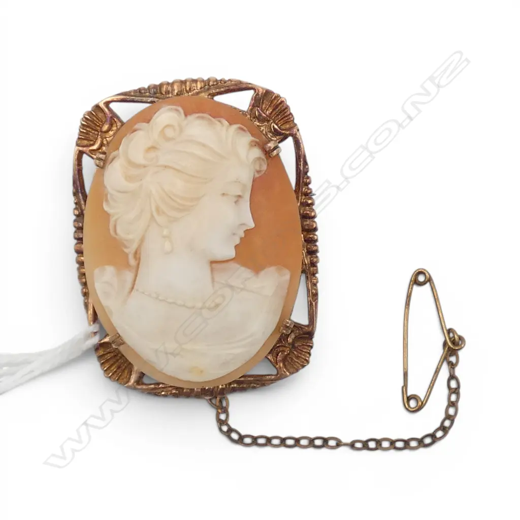 9C CAMEO PENDANT BROOCH 40x30mm 11gms Image 1++