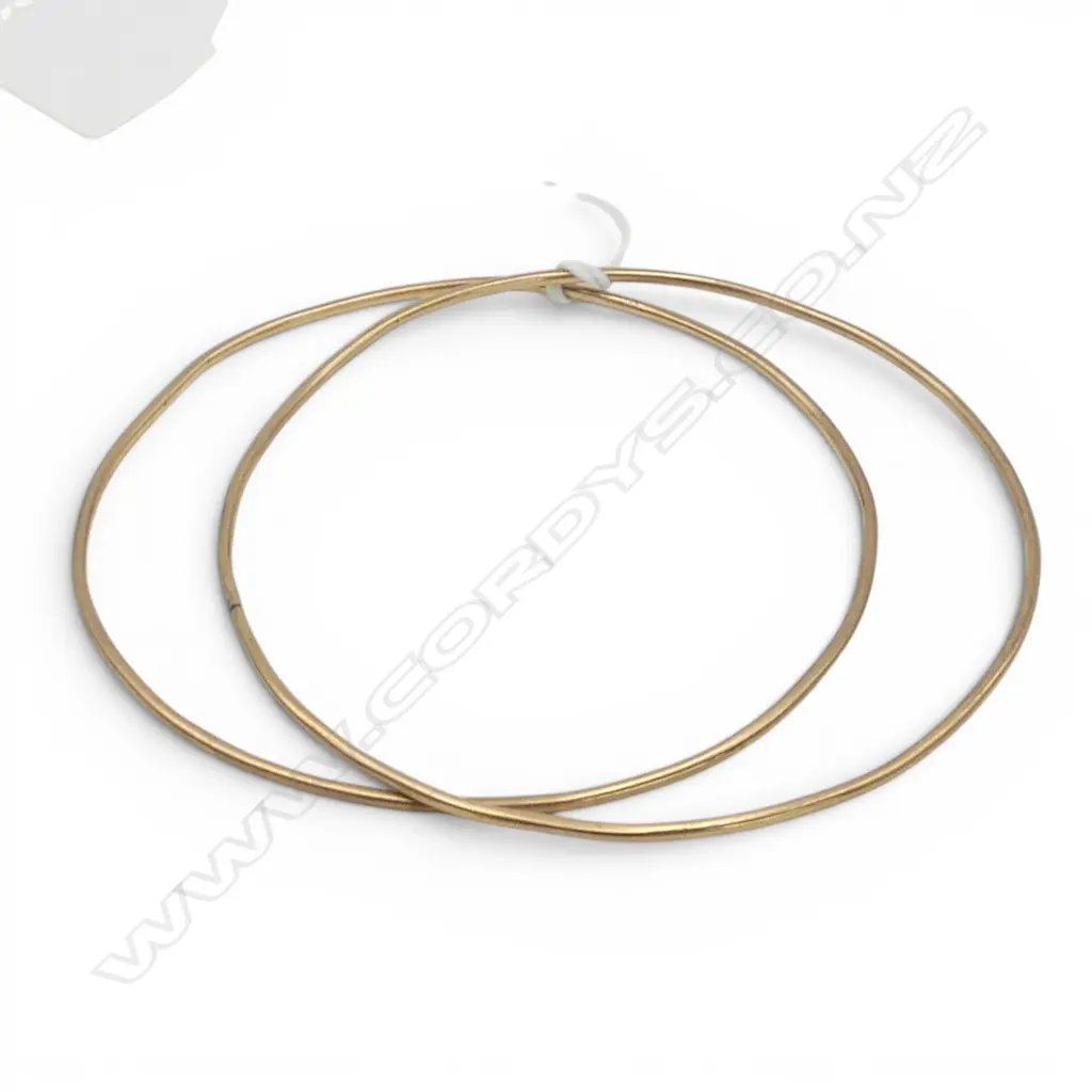 2 9CT GOLD HOOP BANGLES 7GMS Image 1++