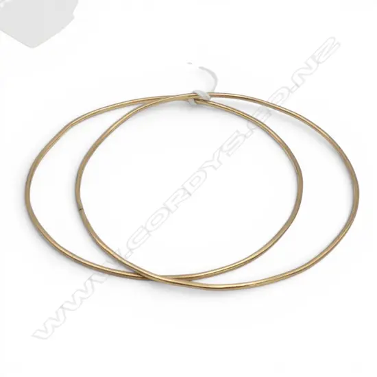2 9CT GOLD HOOP BANGLES 7GMS