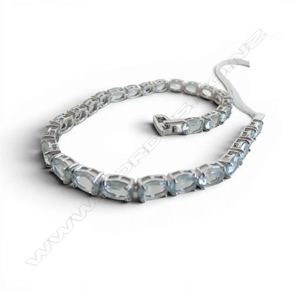 SILVER AQUAMARINE BRACELET Image 1++
