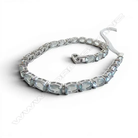 SILVER AQUAMARINE BRACELET