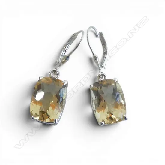 PR SILVER CITRINE EARRINGS