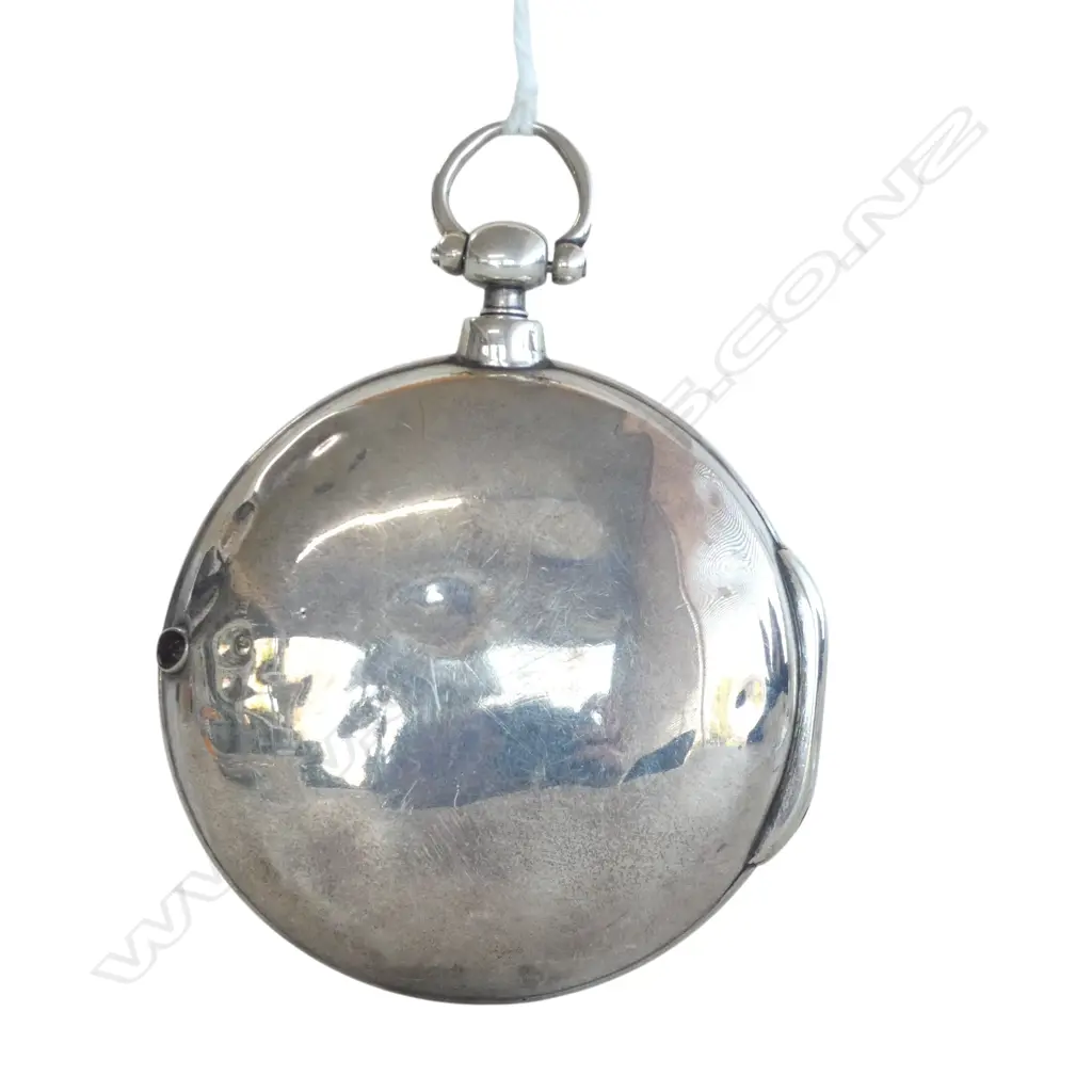 STG SILVER CASED SILVER POCKET WATCH, case hallmarked, John Petrie New Deer, Aberdeen, face repair to numeral V Image 1++