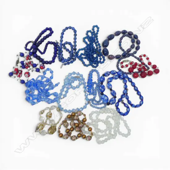 BAG OF VINTAGE BEADS mainly coloured glass. Some Venetian.