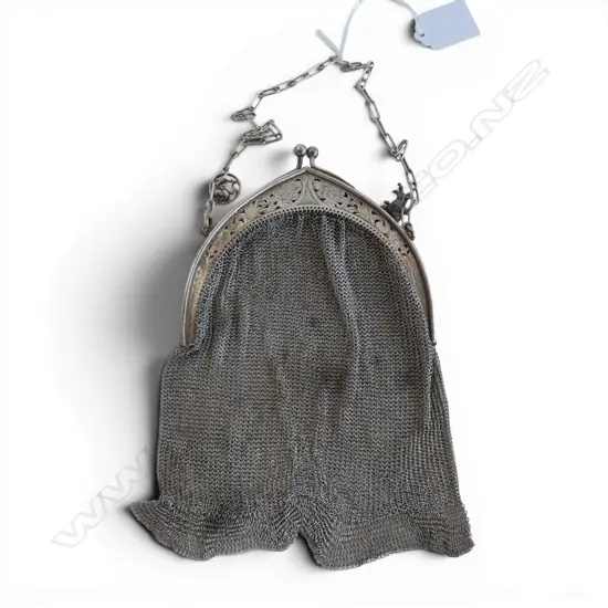 SILVER MESH PURSE (unmarked) 192gms