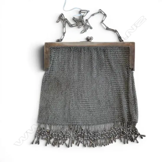 STERLING SILVER MESH PURSE 260gms