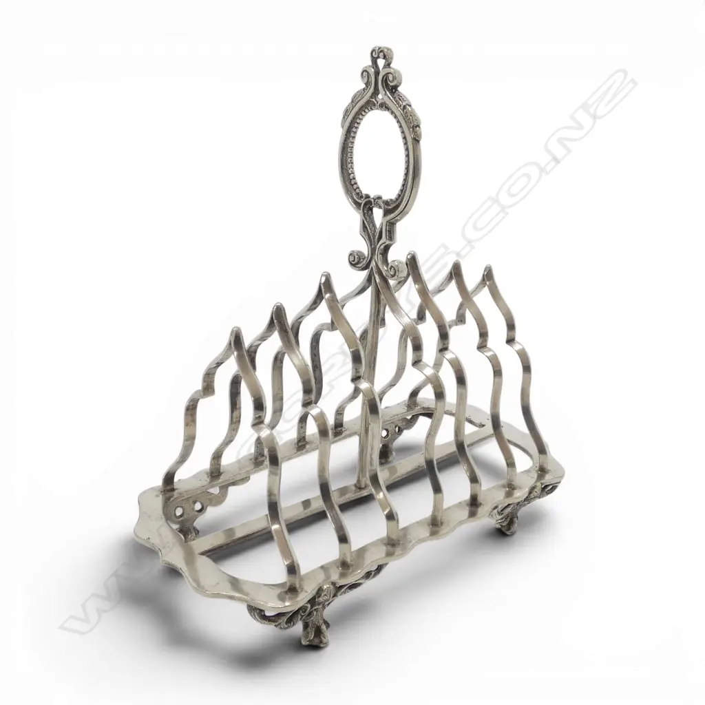 VICTORIAN SILVER PLATE TOAST RACK L190MM Image 1++