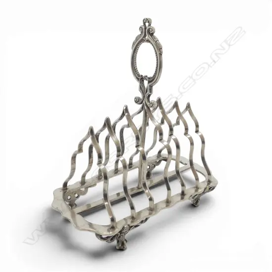 VICTORIAN SILVER PLATE TOAST RACK L190MM