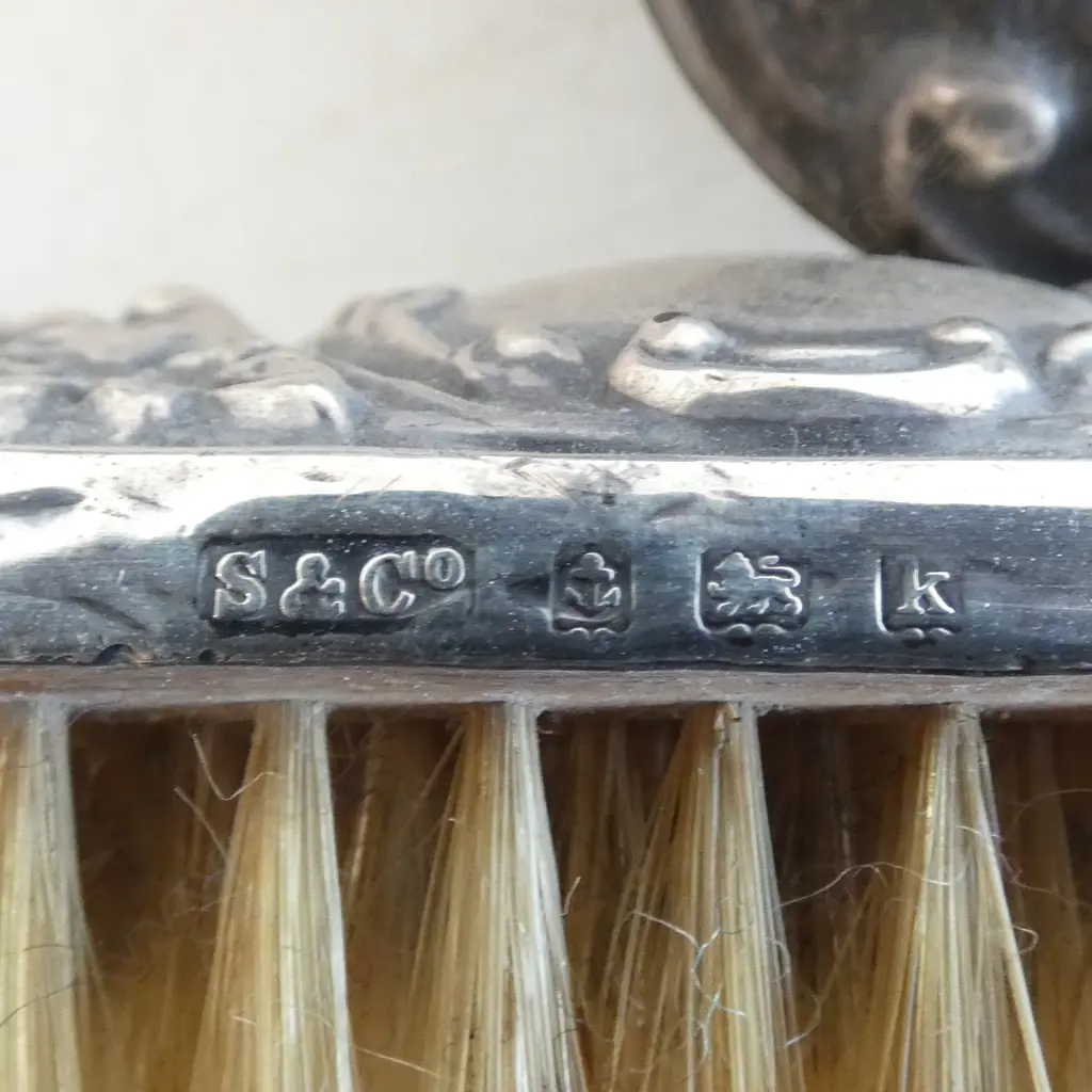 3 PCE STG SILVER DRESSING SET, FAULTS Image 1++